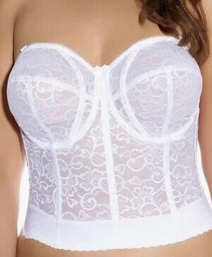 Goddess Lace Bustier Size 38B White